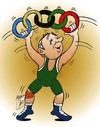 Cartoon: fila in olympic (small) by Hossein Kazem tagged fila,in,olympic