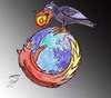 Cartoon: firefox (small) by Hossein Kazem tagged firefox