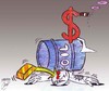 Cartoon: gold oil dollar (small) by Hossein Kazem tagged gold,oil,dollar