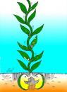 Cartoon: green talk (small) by Hossein Kazem tagged green talk