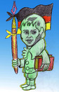 Cartoon: Heinrich von Kleist (small) by Hossein Kazem tagged heinrich von kleist