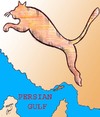 Cartoon: iran on persian golf (small) by Hossein Kazem tagged iran,on,persian,golf