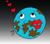 Cartoon: kiss day (small) by Hossein Kazem tagged kiss,day