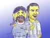 Cartoon: maradona and higuain (small) by Hossein Kazem tagged maradona,and,higuain