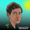 Cartoon: maryam mirzakhani (small) by Hossein Kazem tagged maryam,mirzakhani