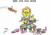 Cartoon: new job for bush (small) by Hossein Kazem tagged new,job,for,bush