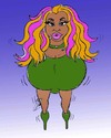 Cartoon: nicki minaj (small) by Hossein Kazem tagged nicki,minaj