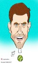 Cartoon: Novak Djokovic (small) by Hossein Kazem tagged novak,djokovic