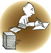 Cartoon: press day (small) by Hossein Kazem tagged press,day