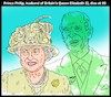 Cartoon: Prince Philip (small) by Hossein Kazem tagged prince,philip