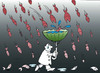 Cartoon: rain (small) by Hossein Kazem tagged rain