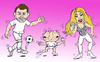 Cartoon: shakira pique (small) by Hossein Kazem tagged shakira,pique