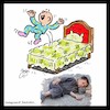 Cartoon: sleep (small) by Hossein Kazem tagged sleep