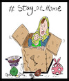 Cartoon: stay at home (small) by Hossein Kazem tagged stay,at,home