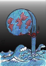 Cartoon: tsunami in japan (small) by Hossein Kazem tagged tsunami,in,japan