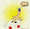 Cartoon: vote (small) by Hossein Kazem tagged vote