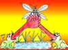 Cartoon: wrestling (small) by Hossein Kazem tagged wrestling