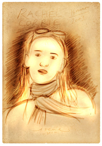 Cartoon: Rachel Corrie (medium) by mahmetdemir tagged rachel,corrie
