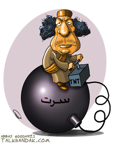 Cartoon: GHADDAFI IN SIRTE. (medium) by goodarzi tagged sirte,ghaddafi
