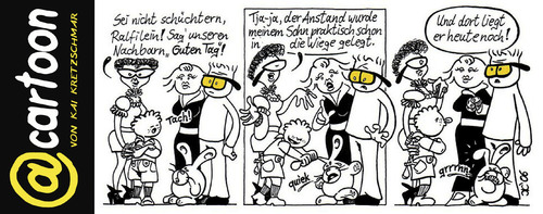 Cartoon: Anstand (medium) by kunstkai tagged jugend,anstand