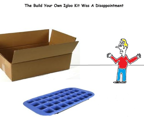 Cartoon: Do It Yourself Igloo (medium) by hovermansion tagged big,box,huge,ice,cube,tray,dissapointed,customer