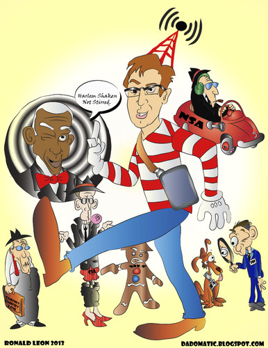 Cartoon: Wheres Waldo Snowden (medium) by DaD O Matic tagged asylum,surveillance,iceland,kong,hong,obama,fbi,cia,nsa,prism,privacy,russia,snowden