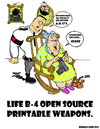 Cartoon: i-gun...4 the killer in U4g. (small) by DaD O Matic tagged 3dprinter,cnc,opensource,gun,printableweapons