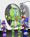 Cartoon: O.G.4g...Super Villain (small) by DaD O Matic tagged hsbc,justice,villain,hero,doj,crime