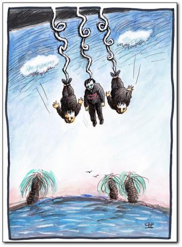 Cartoon: bungee jumping (medium) by penapai tagged sport,,bungeejumping,freizeit,spaß,nervenkitzel