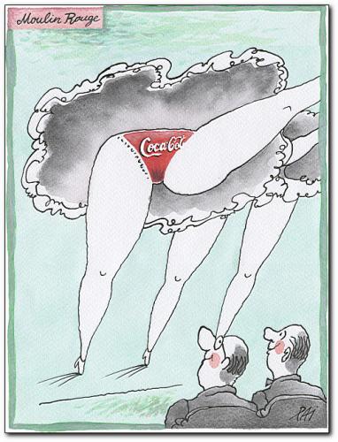 Cartoon: cancan (medium) by penapai tagged promotion,publicity,moulin rouge,tanz,tanzen,burlesque,marketing,unterhaltung,frau,intim,sexy,unterwäsche,coca cola,marke,brand,promotion,werbung,schleichwerbung