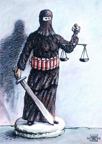 Cartoon: lex (medium) by penapai tagged justice,justiz,gesetz,justitia,gerechtigkeit,statue,terrorist,gefahr,anschlag,bombe,selbstmordattentäter,attentäter