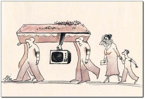 Cartoon: tv mania (medium) by penapai tagged tv