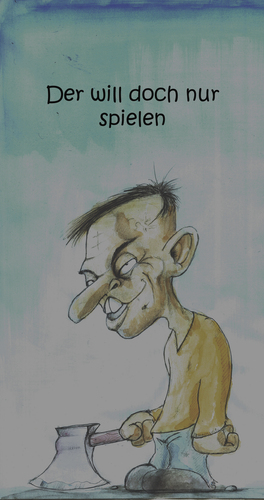 Cartoon: Der will doch nur spielen (medium) by philipolippi tagged spielen,nur,doch,will,der