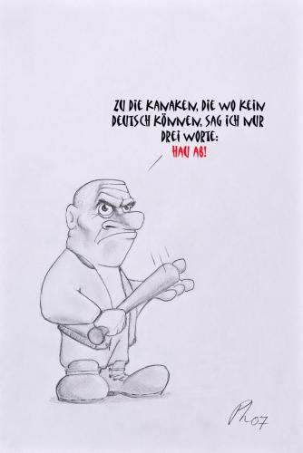 Cartoon: Hau ab! (medium) by philipolippi tagged rechts