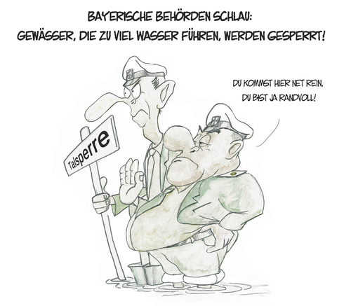 Cartoon: Hochwasser (medium) by philipolippi tagged hochwasser,überschwemmung,wasser,pegel,dammbruch,fluss