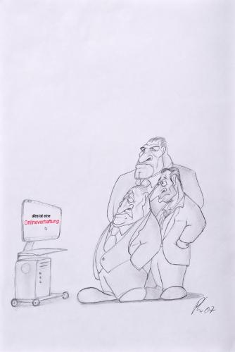 Cartoon: Onlineverhaftung (medium) by philipolippi tagged online,mafia