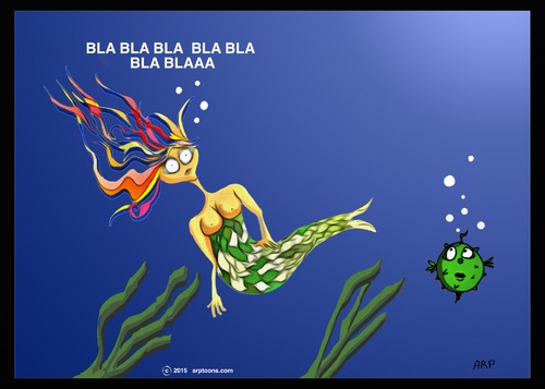 Cartoon: BLA BLA (medium) by tonyp tagged arp,fish,mirmadid,arptoons,bla
