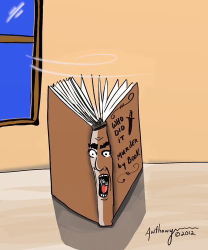 Cartoon: book e3nding (medium) by tonyp tagged arp,cartoons,ink,pencil,tonyp,music,apt,building