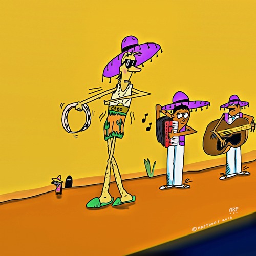 Cartoon: Cabo mexico fun fun (medium) by tonyp tagged arp,cabo,mexico,arptoons,fun