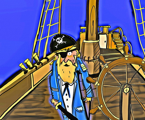 Cartoon: capt. (medium) by tonyp tagged baby,tonyp,camera,ipad,dreams,space,peeps,cartoons,wacom,arptoons,pot,cats,costal,feet,rock,hello,pirate,music,water,girls,pig,arp