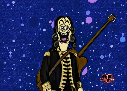 Cartoon: Capt. Music (medium) by tonyp tagged arp,cast,captain,music,guitar,space