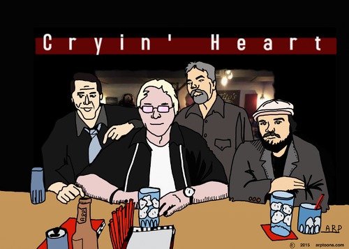 Cartoon: CRYIN HEART BAND (medium) by tonyp tagged arp,cryin,heart,band,arptoons