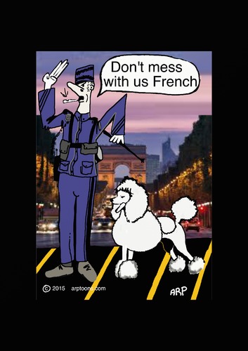 Cartoon: Do not mess with us French (medium) by tonyp tagged arp,french,arptoons,poodle