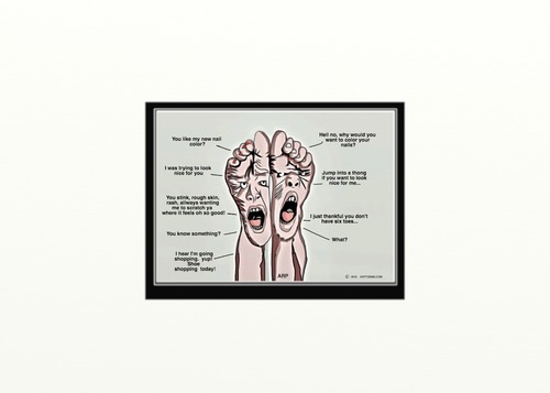 Cartoon: Feet Talking (medium) by tonyp tagged arp,feet,arptoons,talking,bitching