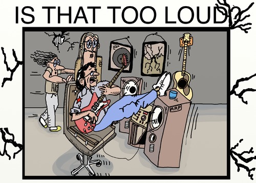 Is that too loud? By tonyp | Famous People Cartoon | TOONPOOL