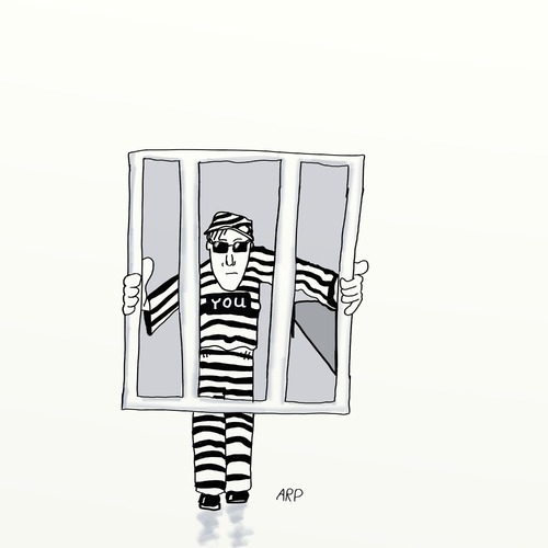 Cartoon: Jail Man (medium) by tonyp tagged arp,tonyp,arptoons,man,congress,senate,usa,economy,jail