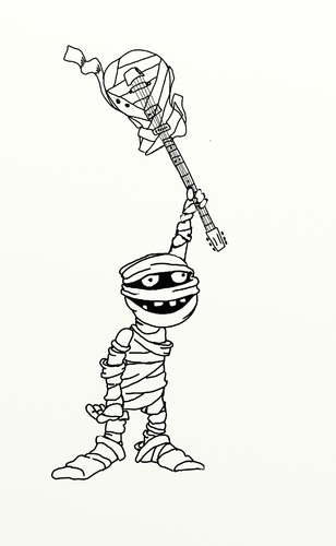 Cartoon: Rock n Roll Mummy (medium) by tonyp tagged arp,mummy,rock,music,arptoons