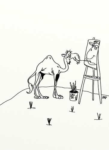Cartoon: Selfie (medium) by tonyp tagged arp,camel,selfie