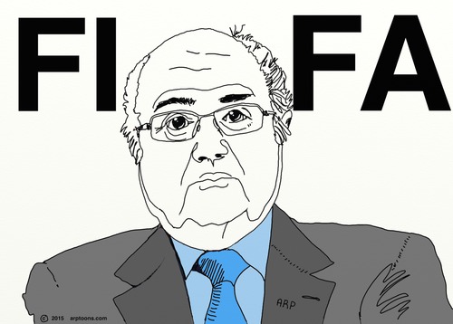 Cartoon: Sepp got lucky (medium) by tonyp tagged arp,sepp,blatter,arptoons,politics,soccer