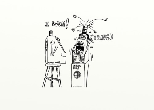 Cartoon: Slots Switched Around (medium) by tonyp tagged arp,slots,gambling,vegas